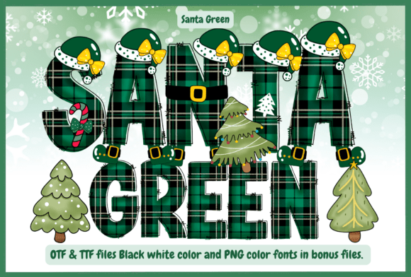 Discover the Festive Charm of the Santa Green Typeface