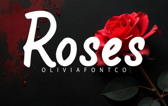 Roses: A Bold Handwritten Script for Passionate Design